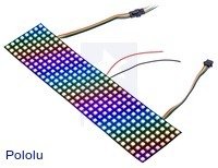 Addressable RGB 8x32-LED Flexible Panel, 5V, 10mm Grid  Pololu 2534