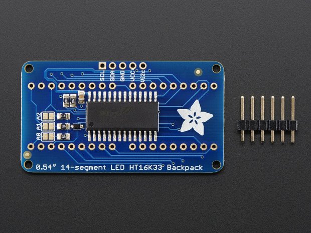 Quad Alphanumeric Display - Yellow 0.54" Digits w/ I2C Backpack Adafruit 2158