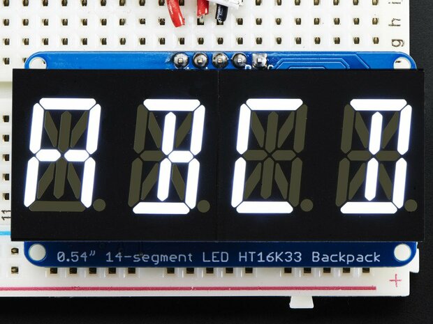 Quad Alphanumeric Display - White 0.54" Digits w/ I2C Backpack Adafruit 2157