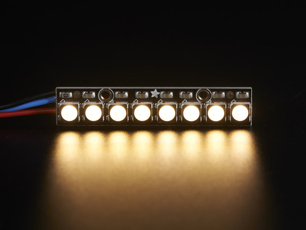 NeoPixel Stick - 8 x 5050 RGBW LEDs - Warm White - 3000K   Adafruit 2867