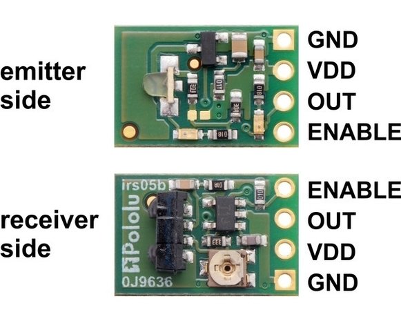 38 kHz IR Proximity Sensor, Fixed Gain, High Brightness Pololu 2578