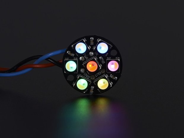 NeoPixel Jewel - 7 x 5050 RGBW LED w/ Integrated Drivers - Warm White - ~3000K  Adafruit 2858