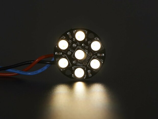 NeoPixel Jewel - 7 x 5050 RGBW LED w/ Integrated Drivers - Natural White - ~4500K  Adafruit 2859