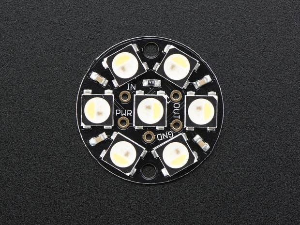 NeoPixel Jewel - 7 x 5050 RGBW LED w/ Integrated Drivers - Natural White - ~4500K  Adafruit 2859