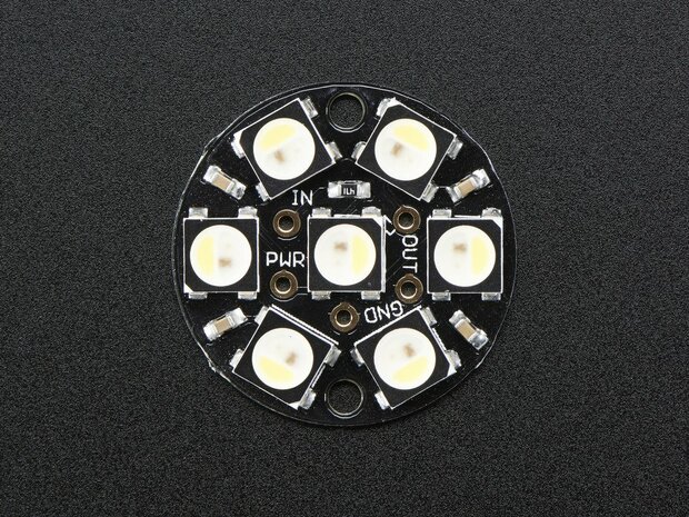 NeoPixel Jewel - 7 x 5050 RGBW LED w/ Integrated Drivers - Cool White - ~6000K  Adafruit 2860