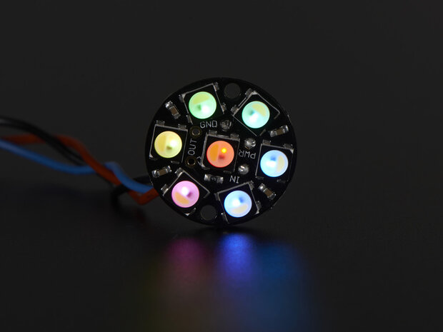 NeoPixel Jewel - 7 x 5050 RGBW LED w/ Integrated Drivers - Cool White - ~6000K  Adafruit 2860