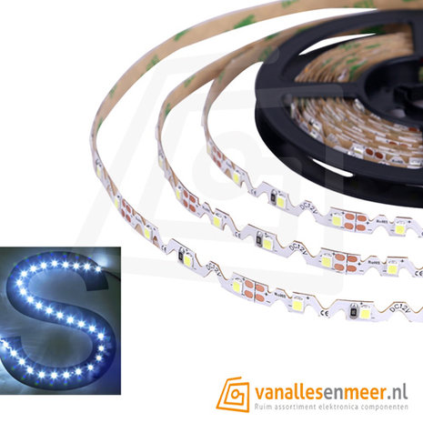 BUIGBARE LEDSTRIP 2835 COOLWHITE 6000K 60LEDS/MTR ROL À 5 METER