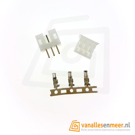 JST PH-2.0  3 pin  connector set recht