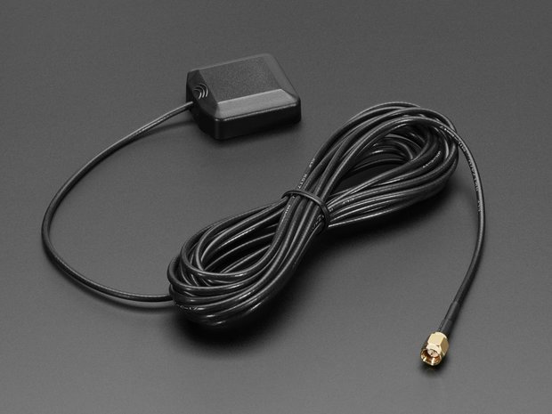 GPS Antenna - External Active Antenna - 3-5V 28dB 5 Meter SMA  Adafruit 960