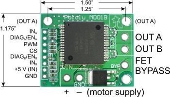 VNH2SP30 Motor Driver Carrier MD01B Pololu 706