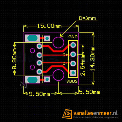 USB naar dip adapter 4pin