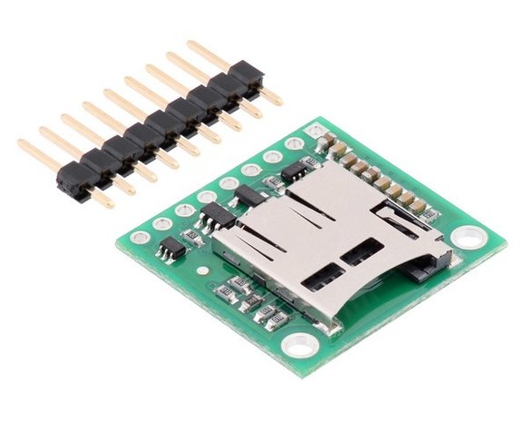 Breakout microSD Card with 3.3V Regulator and Level Shifters Pololu 2587