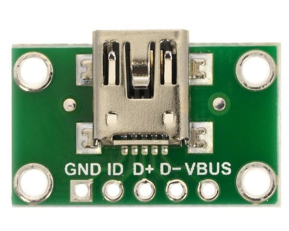 USB Mini-B Connector Breakout Board Pololu 2593