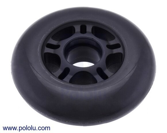 Scooter/Skate Wheel 84×24mm - Black   Pololu 3275