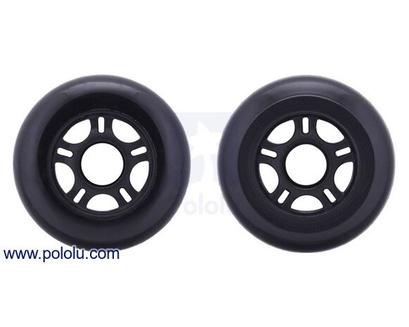 Scooter/Skate Wheel 84×24mm - Black   Pololu 3275