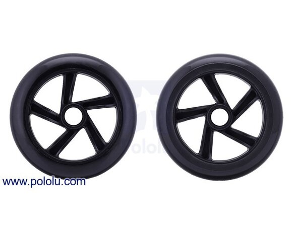 Scooter/Skate Wheel 144×29mm - Black  Pololu 3281