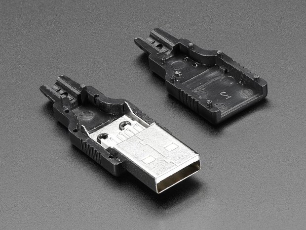 USB DIY Connector Shell - Type A Male Plug  Adafruit 1387