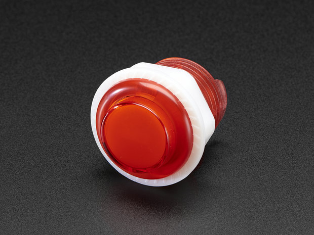 Mini LED Arcade Button - 24mm Translucent Red Adafruit 3430