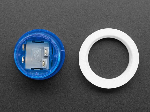Mini LED Arcade Button - 24mm Translucent Blue Adafruit 3432