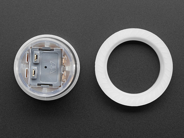 Mini LED Arcade Button - 24mm Translucent Clear Adafruit 3429