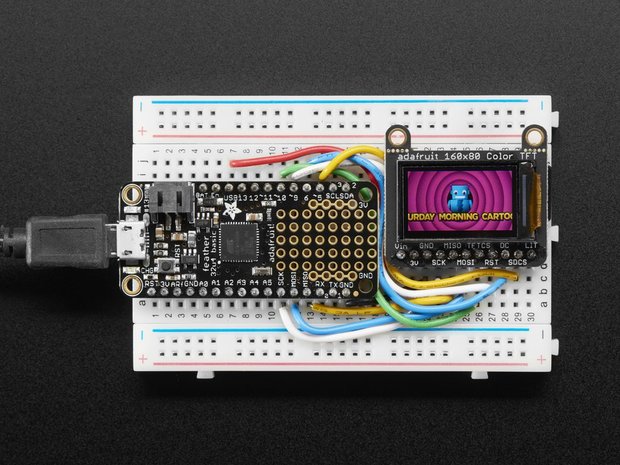 0.96" 160x80 Color TFT Display w/ MicroSD Card Breakout - ST7735  Adafruit 3533