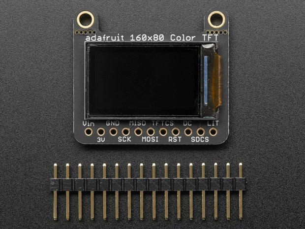 0.96" 160x80 Color TFT Display w/ MicroSD Card Breakout - ST7735  Adafruit 3533