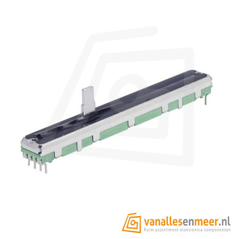 Schuif potentiometer A10K 2 Kanaals 75mm