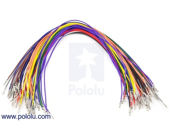 Wires Pre-crimped Terminals 50-Piece 10-Color  M-M 30cm Pololu 1805