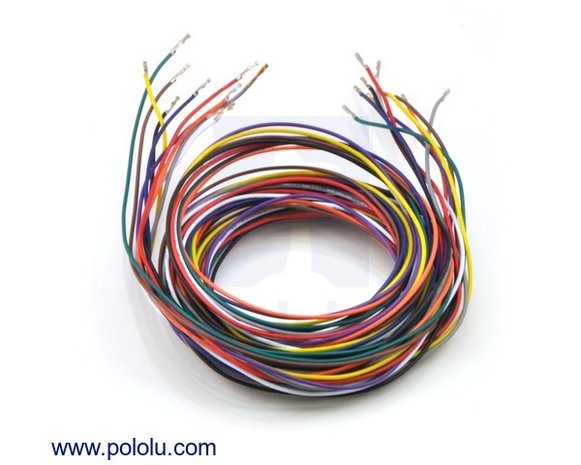 Wires Pre-crimped Terminals 50-Piece 10-Color  F-F 150cm Pololu 2003