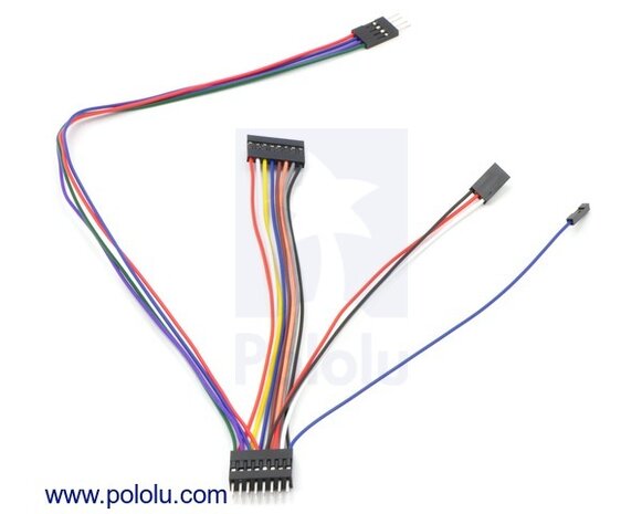 Wires Pre-crimped Terminals 50-Piece 10-Color  M-M 60cm Pololu 2006