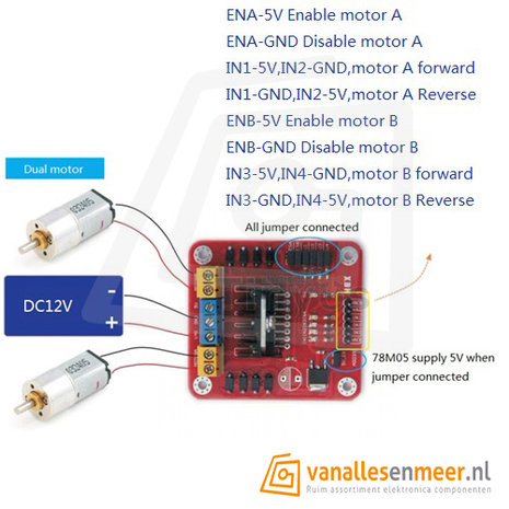 L298N stappenmotor Driver Board