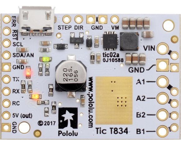 Tic T834 USB Multi-Interface Stepper Motor Controller Pololu 3133