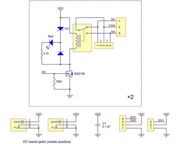 Basic 2-Channel SPDT Relay Carrier 12VDC Relays (Assembled) Pololu 2487