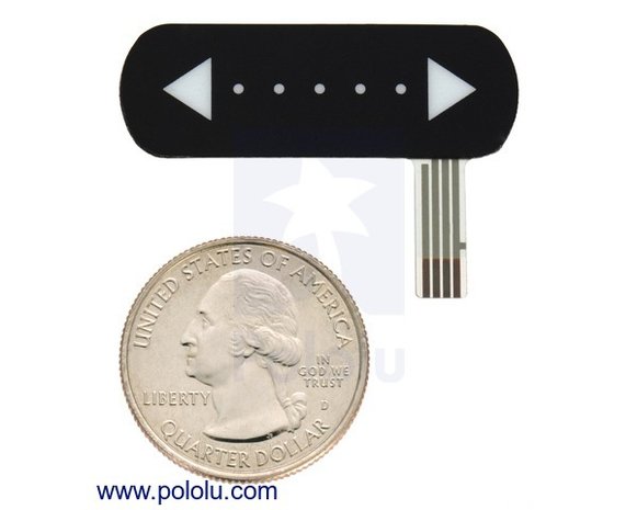 Force-Sensing Linear Potentiometer: 1.4″×0.4″ Strip Pololu 2729