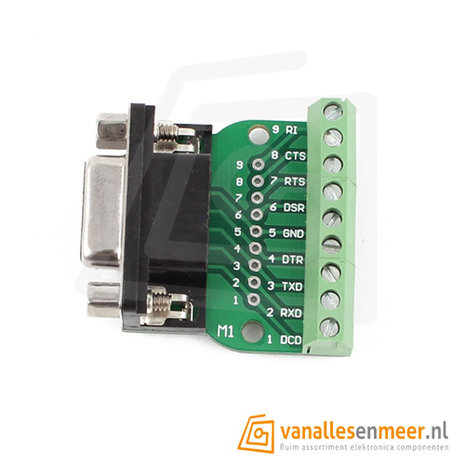 DB9 RS232 male seriële naar terminal