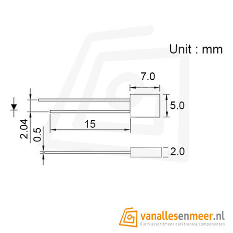 2x5x7mm led helder kleur