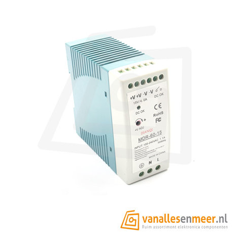 MDR-60-12 Din-rail netvoeding 12 V/DC 5 A 60 W