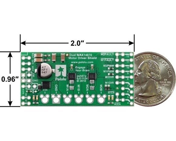 Dual MAX14870 Motor Driver Shield for Arduino Pololu 2519