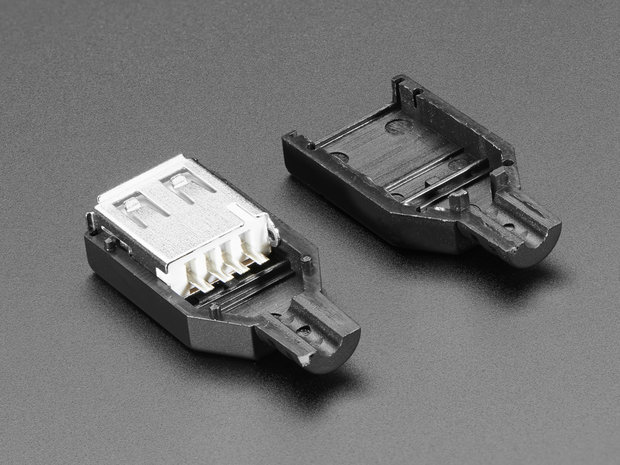 USB DIY Connector Shell - Type A Socket Adafruit 1388