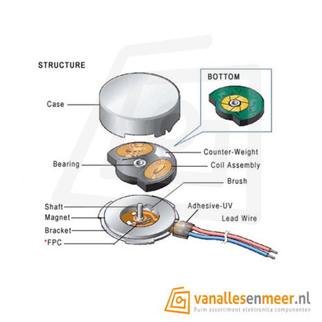 Vibratiemotor  3x12mm 3v 