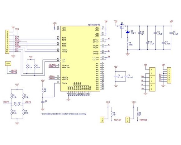 TB67H420FTG Dual/Single Motor Driver Carrier Pololu 2999