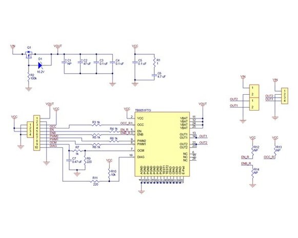 TB9051FTG Single Brushed DC Motor Driver Carrier Pololu 2997