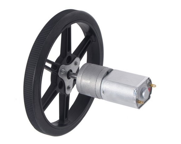 Multi-Hub Wheel for 3mm  4mm Shafts - 80×10mm, Black, 2-pack  Pololu 3690