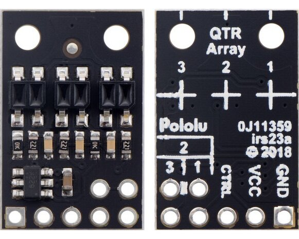 QTR-HD-03RC Reflectiesensor Array: 3-kanaals, 4 mm pitch, RC-uitgang  Pololu 4103