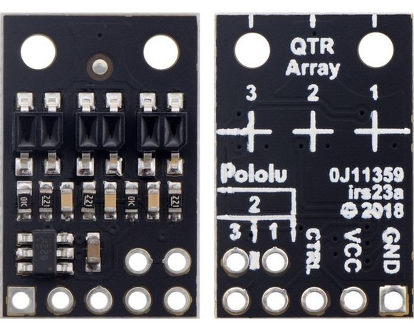 QTR-HD-03A Reflectiesensor Array: 3-kanaals, 4 mm pitch, analoge output  Pololu 4203