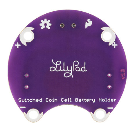 LilyPad Coin Cell Battery Holder - Switched - 20mm Sparkfun 13883