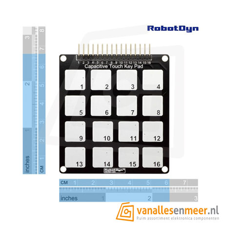 Capacitive Touch Key Pad. 16 keys 