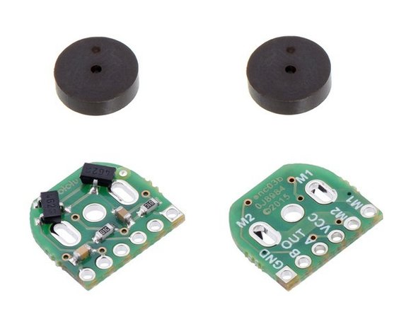 Magnetic Encoder Pair Kit for Micro Metal Gearmotors, 12 CPR, 2.7-18V (HPCB compatible) Pololu 3081