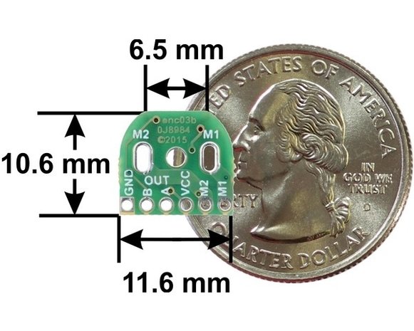 Magnetic Encoder Pair Kit for Micro Metal Gearmotors, 12 CPR, 2.7-18V (HPCB compatible) Pololu 3081