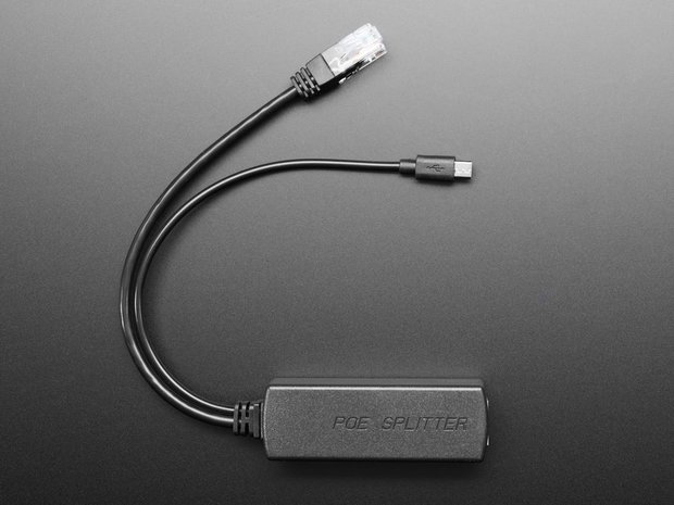 PoE Splitter with MicroUSB Plug - Isolated 12W - 5V 2.4 Amp Adafruit 3785